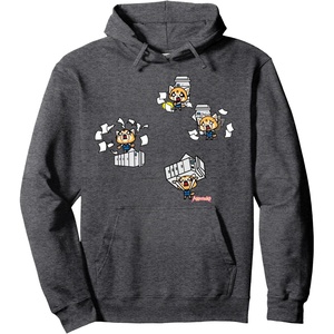 image:imageAggretsuko Rage Against the Copy Machine Hoodie Pullover HoodieDark Heather Grey