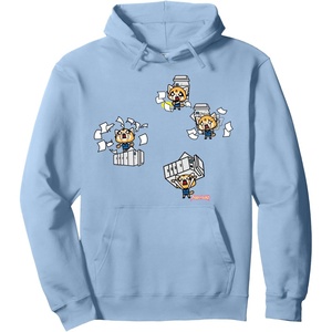 image:imageAggretsuko Rage Against the Copy Machine Hoodie Pullover HoodieDusty Blue