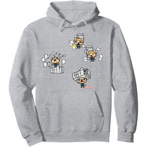 image:imageAggretsuko Rage Against the Copy Machine Hoodie Pullover HoodieHeather Grey