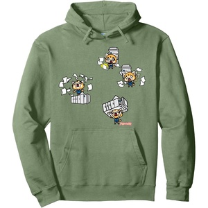 image:imageAggretsuko Rage Against the Copy Machine Hoodie Pullover HoodieSage Green