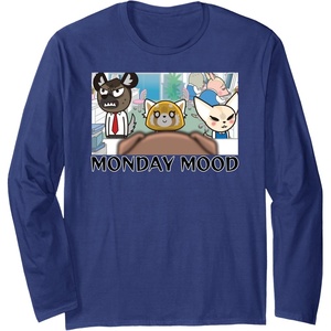 image:imageAggretsuko Season 2  Monday Mood Long Sleeve TShirtNavy Blue