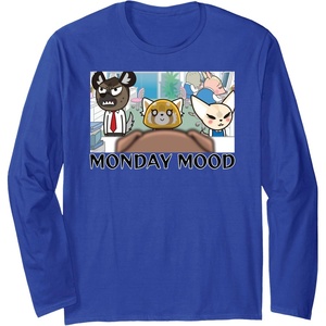 image:imageAggretsuko Season 2  Monday Mood Long Sleeve TShirtRoyal Blue