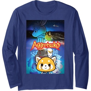image:imageAggretsuko Season 2 Poster Art Long Sleeve TShirtNavy Blue