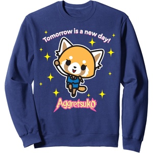 image:imageAggretsuko Tomorrow is a New Day Sweatshirt SweatshirtNavy Blue