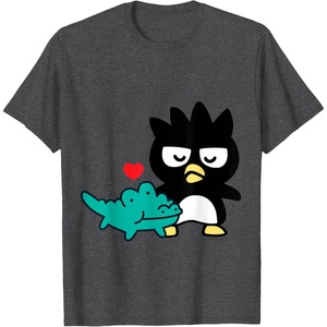 image:imageBadtz  Maru Friends and Love Shirt TShirtDark Heather Grey