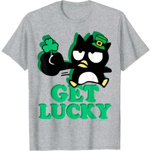 image:imageBadtz  Maru Get Lucky St Patricks Tee Shirt TShirtHeather Grey