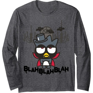image:imageBadtz  Maru Vampire Halloween Long Sleeve Shirt Long Sleeve TShirtDark Heather Grey