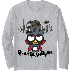 image:imageBadtz  Maru Vampire Halloween Long Sleeve Shirt Long Sleeve TShirtHeather Grey