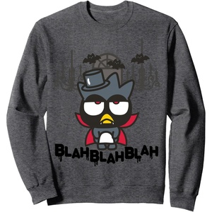 image:imageBadtz  Maru Vampire Halloween Sweatshirt SweatshirtDark Heather Grey