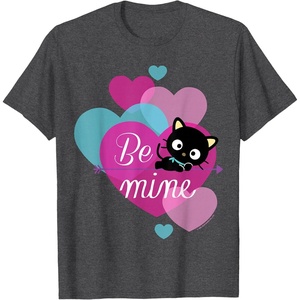 image:imageChococat Be Mine Valentine Tee Shirt TShirtDark Heather Grey