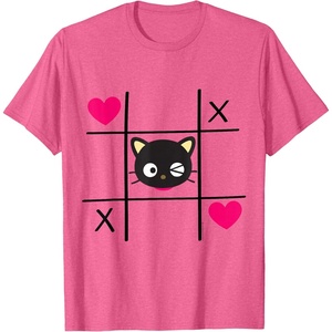image:imageChococat Tic Tac Toe Valentine Tee Shirt Men Women Girls Kids TShirtPink Heather