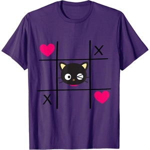 image:imageChococat Tic Tac Toe Valentine Tee Shirt Men Women Girls Kids TShirtPurple