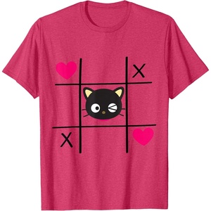 image:imageChococat Tic Tac Toe Valentine Tee Shirt Men Women Girls Kids TShirtRed Heather