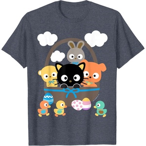 image:imageChococat and Friends Happy Easter Tee Shirt TShirtHeather Blue
