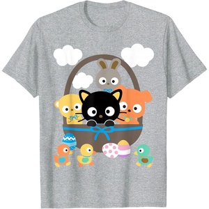 image:imageChococat and Friends Happy Easter Tee Shirt TShirtHeather Grey