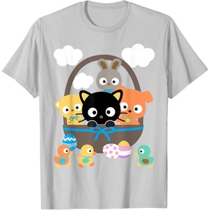 image:imageChococat and Friends Happy Easter Tee Shirt TShirtSilver Grey