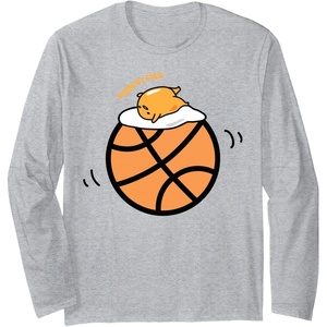 image:imageGudetama Exercise eggcercise Basketball Fitness Long Sleeve TShirtHeather Grey