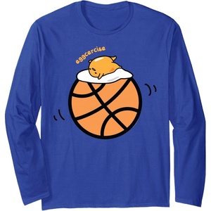 image:imageGudetama Exercise eggcercise Basketball Fitness Long Sleeve TShirtRoyal Blue