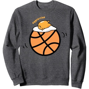 image:imageGudetama Exercise eggcercise Basketball Fitness SweatshirtDark Heather Grey