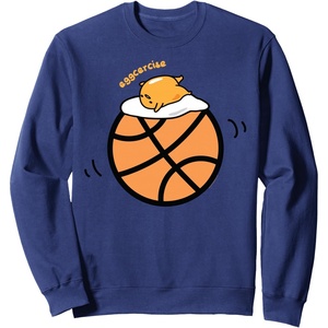 image:imageGudetama Exercise eggcercise Basketball Fitness SweatshirtNavy Blue
