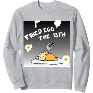 image:imageGudetama Fried Egg the 13th Halloween Sweatshirt SweatshirtHeather Grey