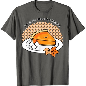 image:imageGudetama Im Here for the Pie Thanksgiving Tee Shirt TShirtAsphalt Grey