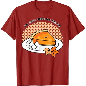 image:imageGudetama Im Here for the Pie Thanksgiving Tee Shirt TShirtCranberry Red