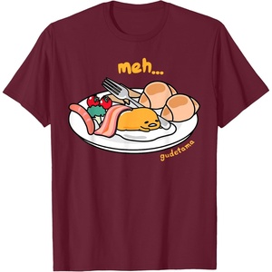 image:imageGudetama Meh Breakfast Tee Shirt TShirtBurgundy