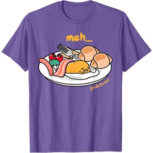 image:imageGudetama Meh Breakfast Tee Shirt TShirtPurple Heather