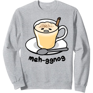 image:imageGudetama Meh Eggnog Holiday Sweatshirt SweatshirtHeather Grey