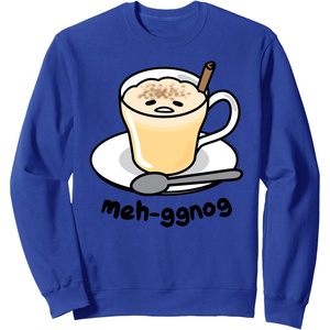 image:imageGudetama Meh Eggnog Holiday Sweatshirt SweatshirtRoyal Blue