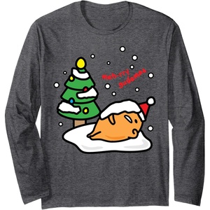 image:imageGudetama Mehrry Gudemas Christmas Long Sleeve Shirt Long Sleeve TShirtDark Heather Grey