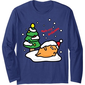 image:imageGudetama Mehrry Gudemas Christmas Long Sleeve Shirt Long Sleeve TShirtNavy Blue