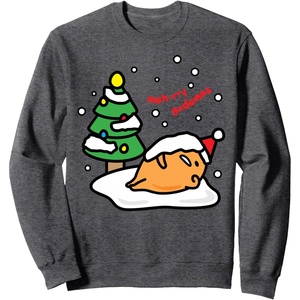 image:imageGudetama Mehrry Gudemas Christmas Sweatshirt SweatshirtDark Heather Grey