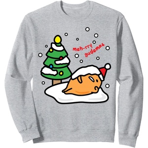 image:imageGudetama Mehrry Gudemas Christmas Sweatshirt SweatshirtHeather Grey