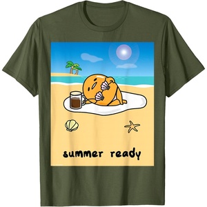 image:imageGudetama Summer Ready Body Tee Shirt TShirtOlive Green