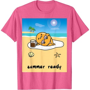 image:imageGudetama Summer Ready Body Tee Shirt TShirtPink Heather