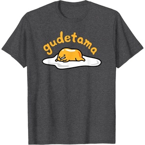 image:imageGudetama The Lazy Egg Logo Tee Shirt TShirtDark Heather Grey
