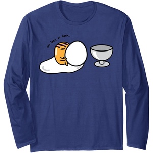 image:imageGudetama Too Lazy to Dunk Basketball Long Sleeve TShirtNavy Blue