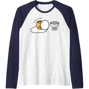 image:imageGudetama Too Lazy to Dunk Basketball Raglan Baseball TeeNavy BlueWhite