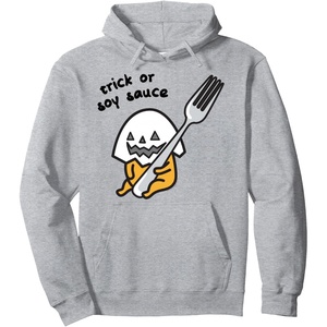 image:imageGudetama Trick or Treat Halloween Hoodie Pullover HoodieHeather Grey