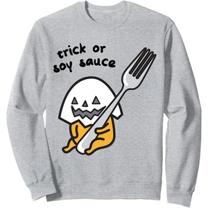 image:imageGudetama Trick or Treat Halloween Sweatshirt SweatshirtHeather Grey