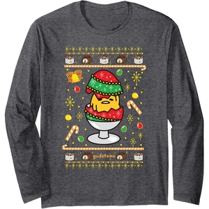 image:imageGudetama Ugly Christmas Egg Long Sleeve Shirt Long Sleeve TShirtDark Heather Grey
