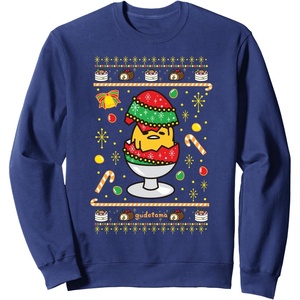 image:imageGudetama Ugly Christmas Egg Sweatshirt SweatshirtNavy Blue