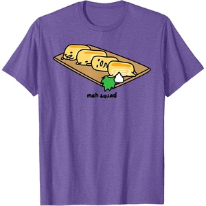 image:imageGudetama the Lazy Egg Meh Squad Sushi Tamagoyaki TShirtPurple Heather