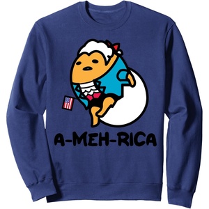 image:imageGudetama the Lazy Egg USA Patriotic America Founding Fathers SweatshirtNavy Blue