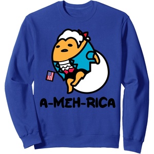 image:imageGudetama the Lazy Egg USA Patriotic America Founding Fathers SweatshirtRoyal Blue