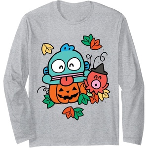image:imageHangyodon Happy Halloween Long Sleeve Shirt Long Sleeve TShirtHeather Grey