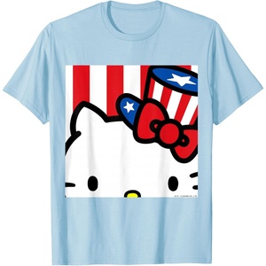 image:imageHello Kitty Americana Close Up Tee Shirt TShirtBaby Blue