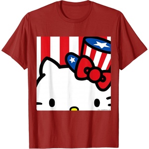 image:imageHello Kitty Americana Close Up Tee Shirt TShirtCranberry Red